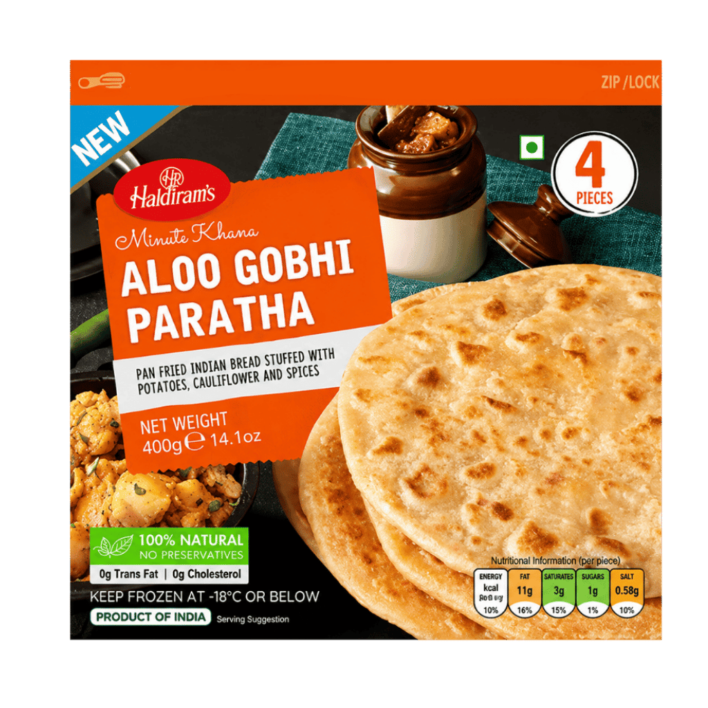 Haldiram Aloo Gobi Paratha 4 pcs buy online USA - 1